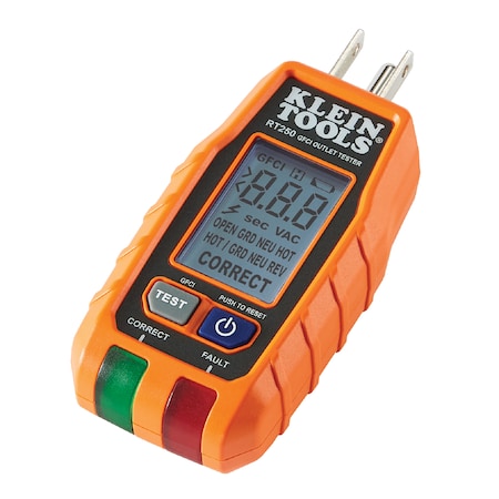 Klein Tools GFCI Receptacle Tester with LCD RT250